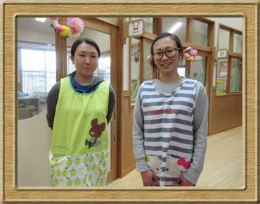 左から みなこ先生、さとみ先生